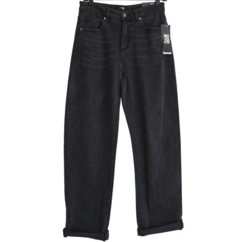 NWT Madden NYC Women's Y2K Barrel Jeans Galaxy Wash Size 2 Relaxed Mid-Rise - Picture 7 of 13